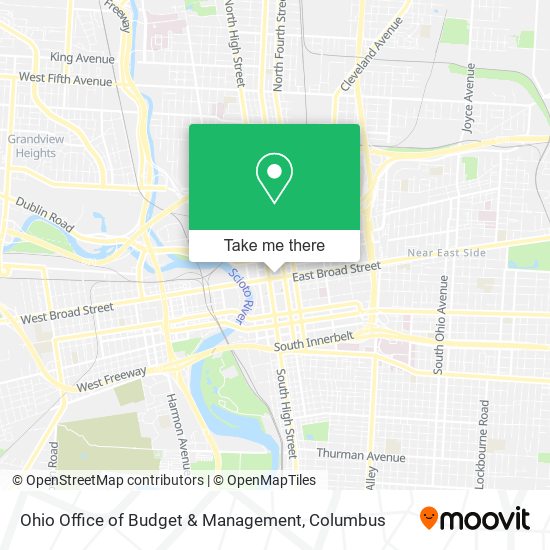 Ohio Office of Budget & Management map