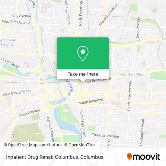 Mapa de Inpatient Drug Rehab Columbus