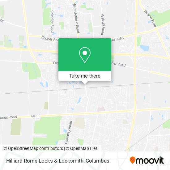 Hilliard Rome Locks & Locksmith map