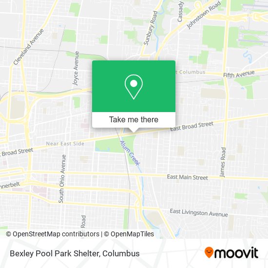 Bexley Pool Park Shelter map