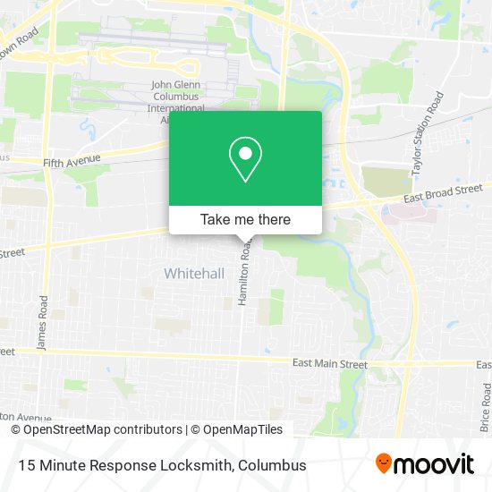 Mapa de 15 Minute Response Locksmith