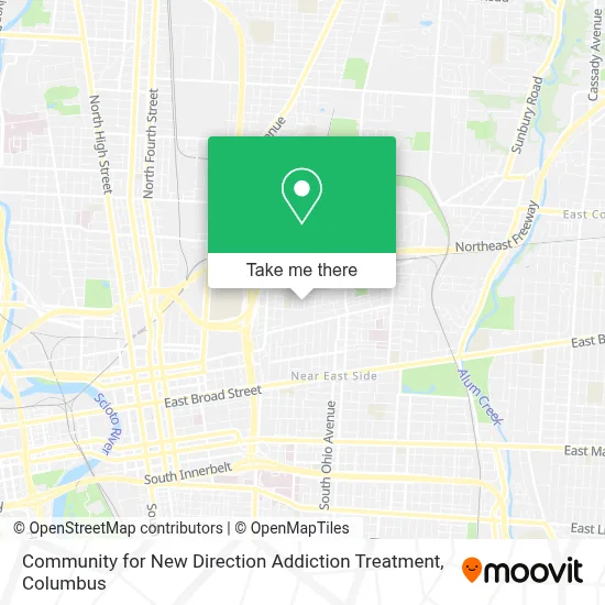 Community for New Direction Addiction Treatment map