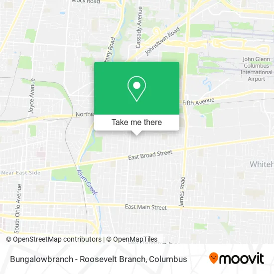 Bungalowbranch - Roosevelt Branch map