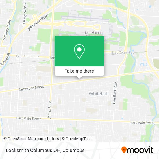 Locksmith Columbus OH map