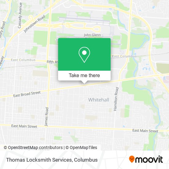 Thomas Locksmith Services map