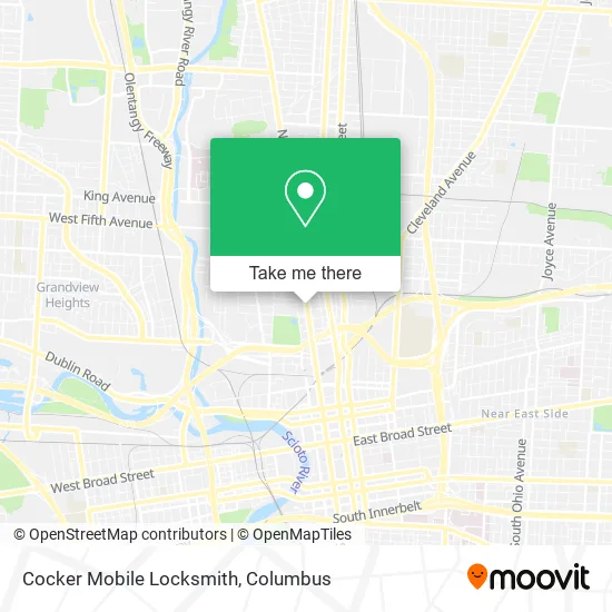 Cocker Mobile Locksmith map