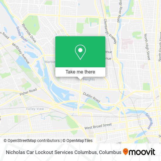 Nicholas Car Lockout Services Columbus map