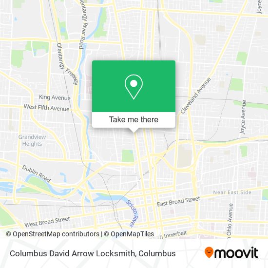 Mapa de Columbus David Arrow Locksmith