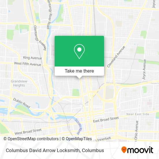Columbus David Arrow Locksmith map