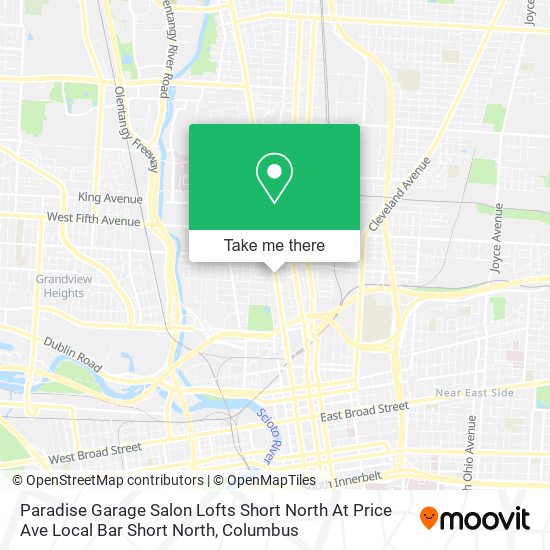 Paradise Garage Salon Lofts Short North At Price Ave Local Bar Short North map