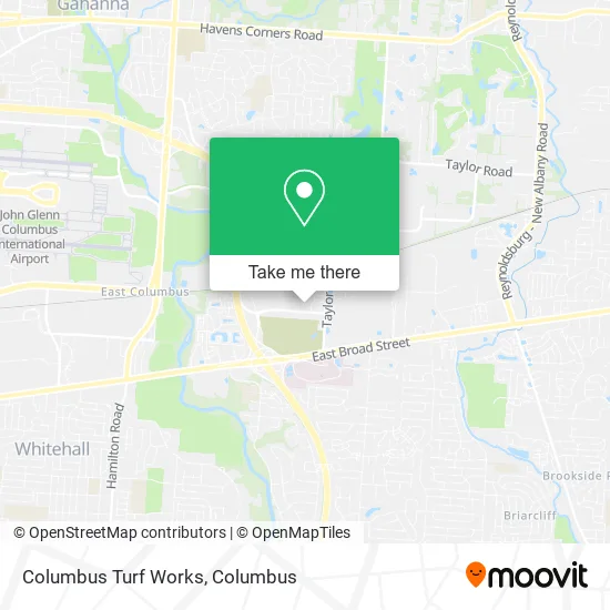 Columbus Turf Works map