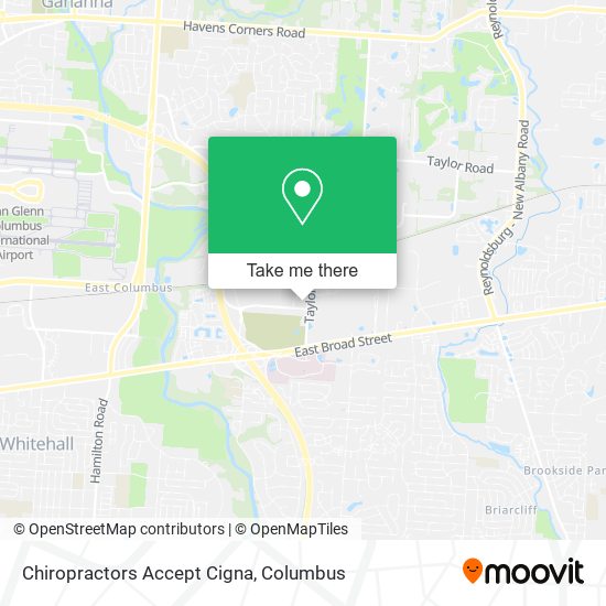 Chiropractors Accept Cigna map