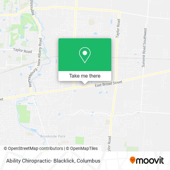 Mapa de Ability Chiropractic- Blacklick