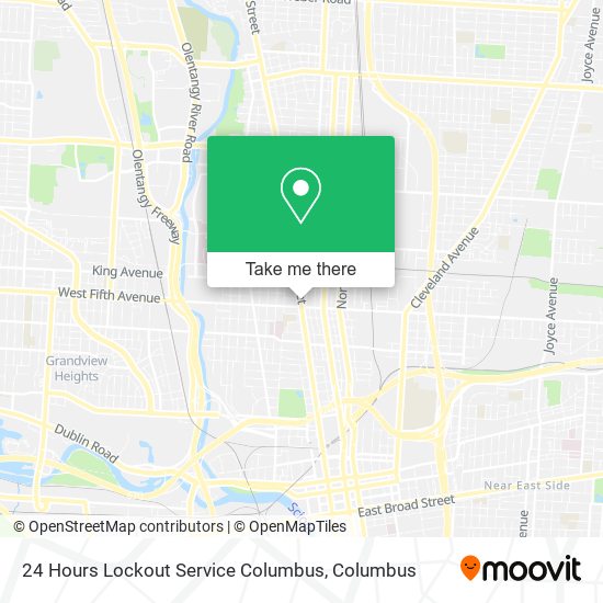 Mapa de 24 Hours Lockout Service Columbus