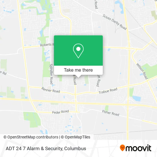 Mapa de ADT 24 7 Alarm & Security