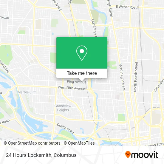 24 Hours Locksmith map