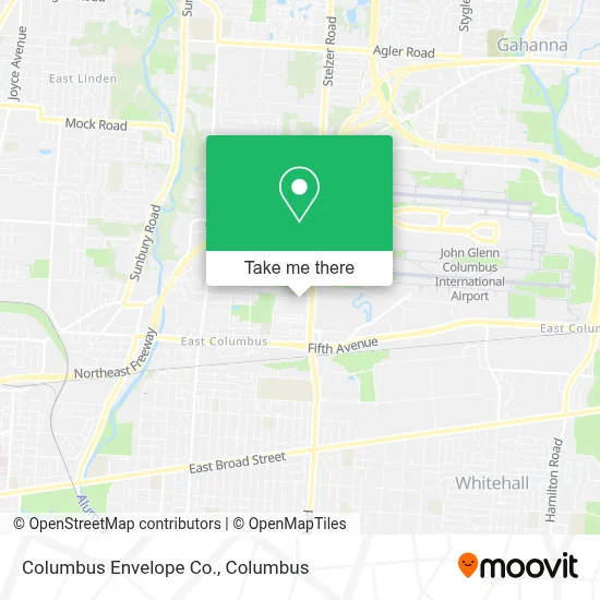 Columbus Envelope Co. map