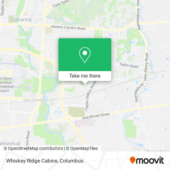 Whiskey Ridge Cabins map