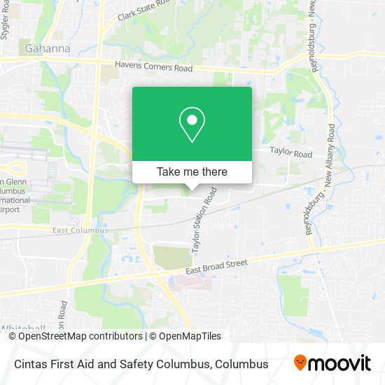 Mapa de Cintas First Aid and Safety Columbus