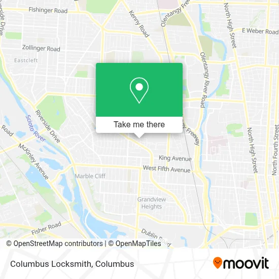 Columbus Locksmith map