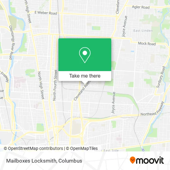 Mapa de Mailboxes Locksmith