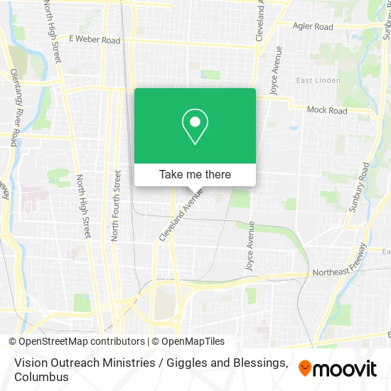 Mapa de Vision Outreach Ministries / Giggles and Blessings