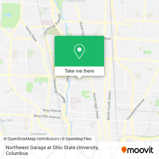 Northwest Garage at Ohio State University map