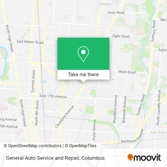 General Auto Service and Repair map