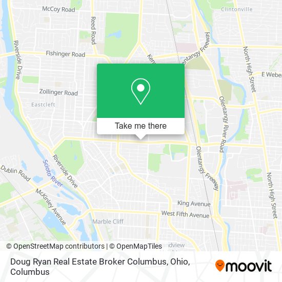 Mapa de Doug Ryan Real Estate Broker Columbus, Ohio