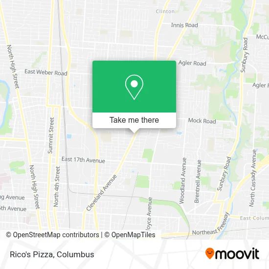 Rico's Pizza map