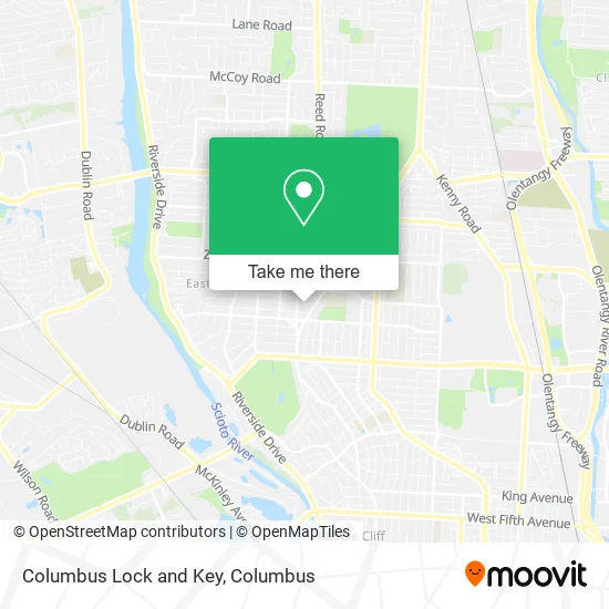 Columbus Lock and Key map