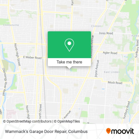 Wammack's Garage Door Repair map