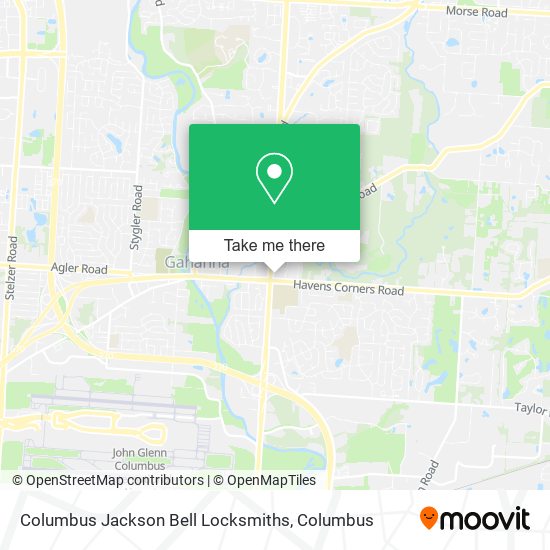 Columbus Jackson Bell Locksmiths map