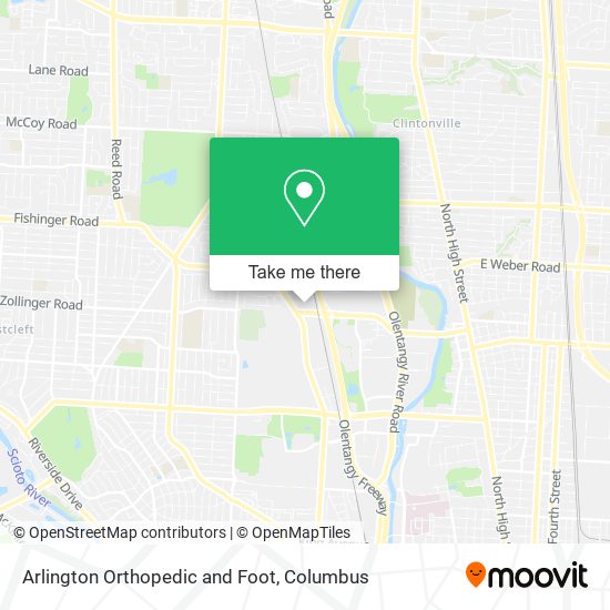 Arlington Orthopedic and Foot map
