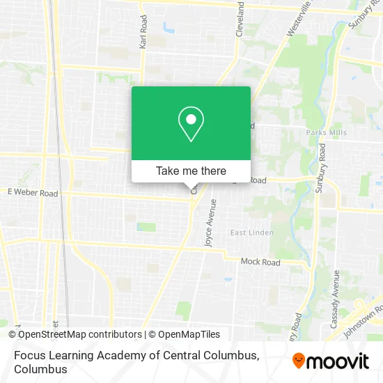 Focus Learning Academy of Central Columbus map