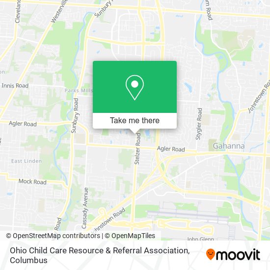 Mapa de Ohio Child Care Resource & Referral Association