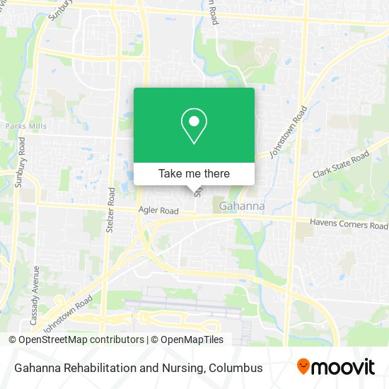 Gahanna Rehabilitation and Nursing map