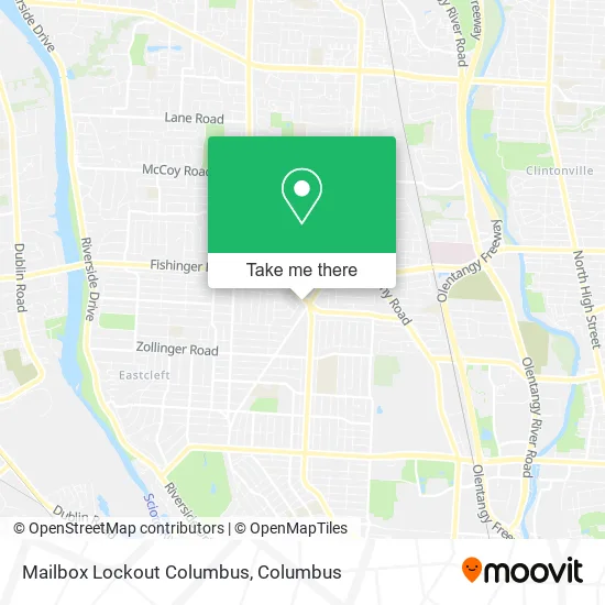 Mapa de Mailbox Lockout Columbus
