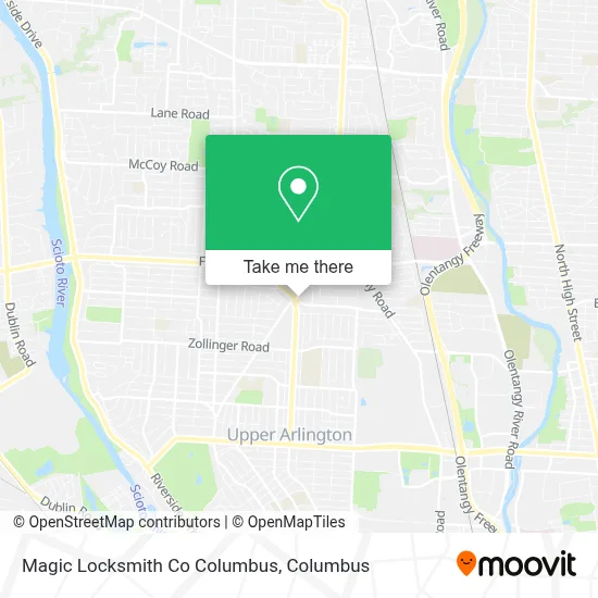 Magic Locksmith Co Columbus map