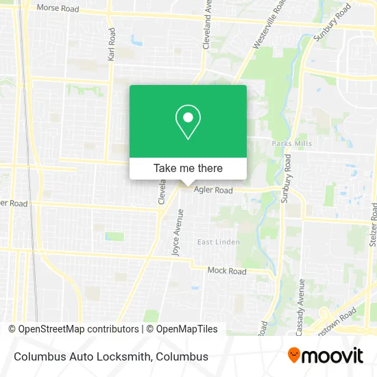 Columbus Auto Locksmith map