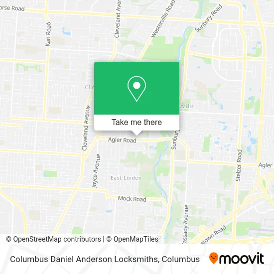 Columbus Daniel Anderson Locksmiths map