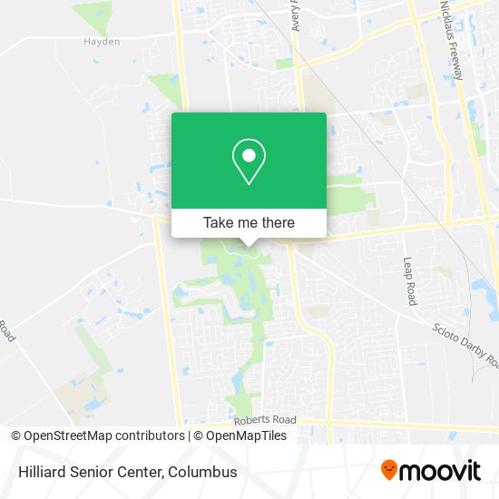 Hilliard Senior Center map