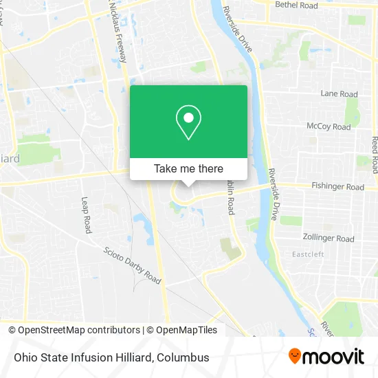 Ohio State Infusion Hilliard map