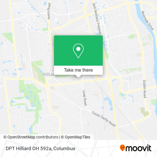 Mapa de DPT Hilliard OH 592a