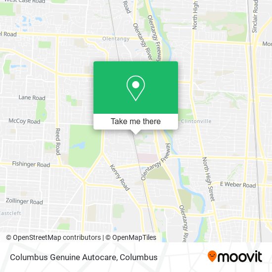 Columbus Genuine Autocare map