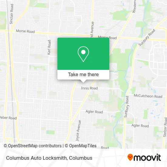 Columbus Auto Locksmith map