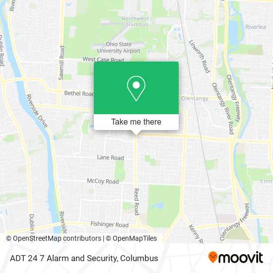Mapa de ADT 24 7 Alarm and Security