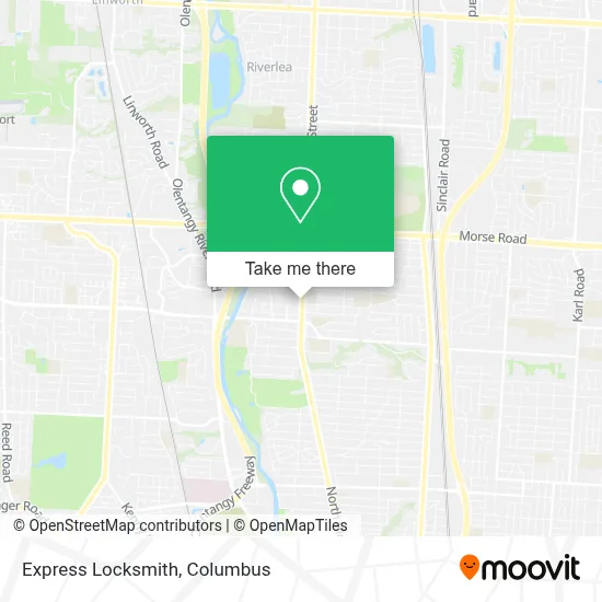 Express Locksmith map