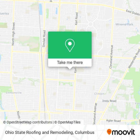 Ohio State Roofing and Remodeling map