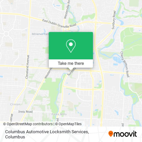 Mapa de Columbus Automotive Locksmith Services